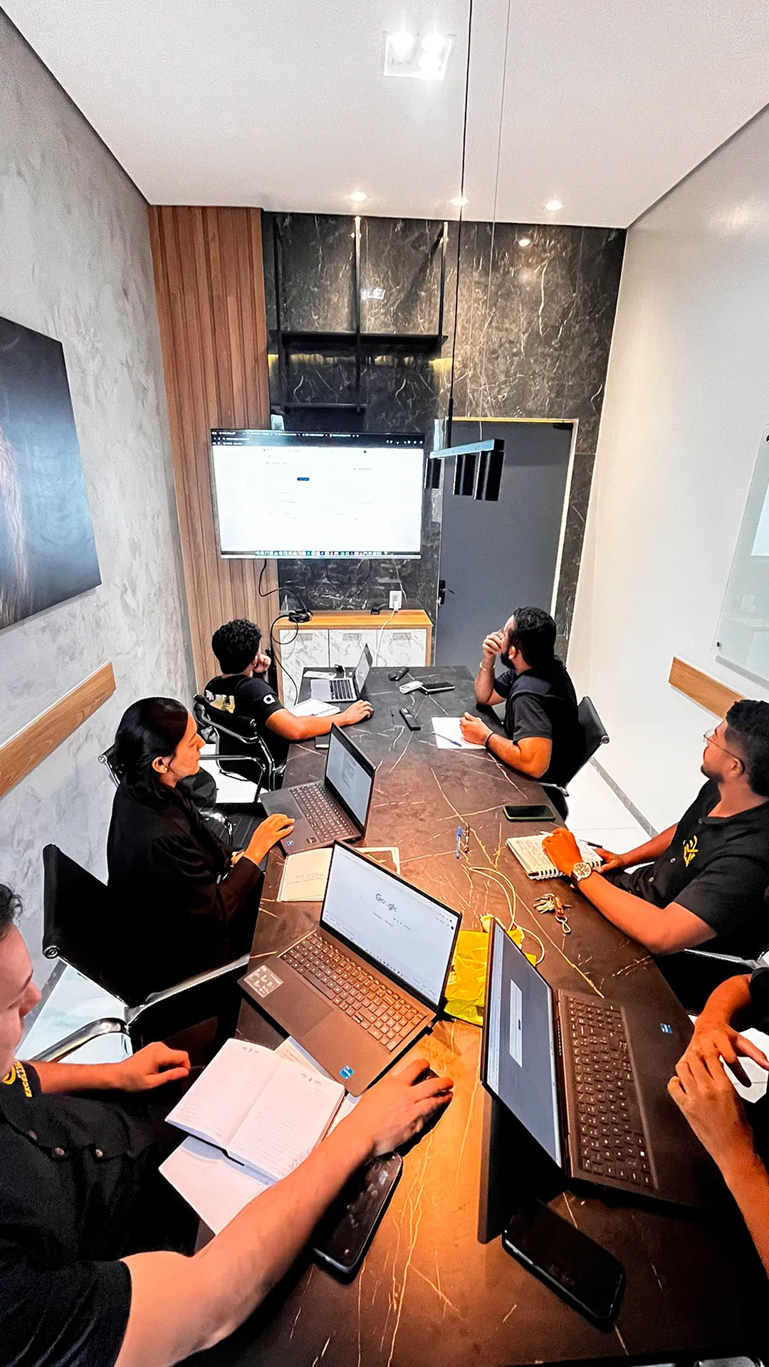 Reunião de planejamento da equipe do Grupo Excellence